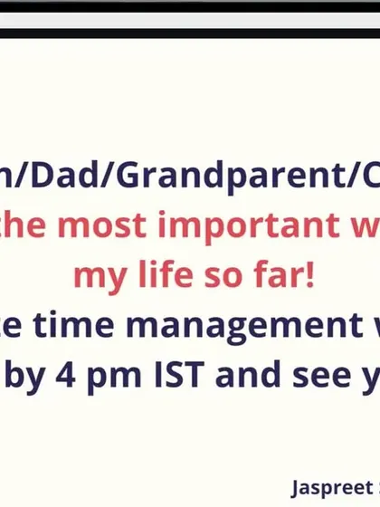 A playful slide from my presentation to IBDP students, framing the time management workshop as a crucial life event. Humor and relatability are key to connecting with learners.