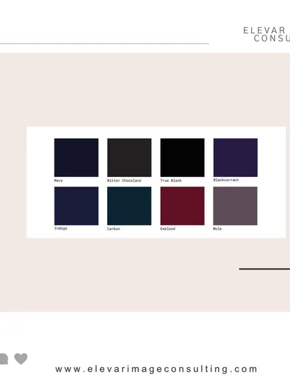 These are the power colors I recommend for executive dressing. Shades like Navy, Oxblood, and Carbon are visually authoritative and build a strong professional image.