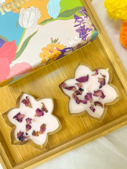 Introducing our new flower-shaped metal urli. It's a smaller, delicate option perfect for gifting or for smaller spaces.