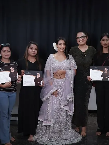A proud moment with my students after our private one-day Glass Skin Masterclass. Seeing them receive their certificates and knowing they've gained a valuable new skill is the best reward.