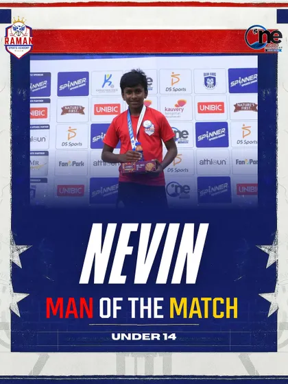 Nevin, another one of our rising stars, awarded Man of the Match (Under 14) at the One Football Championship.