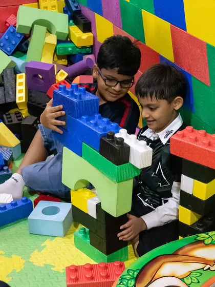 Teamwork makes the dream work! Kids love collaborating to build amazing structures with our giant, soft building blocks.