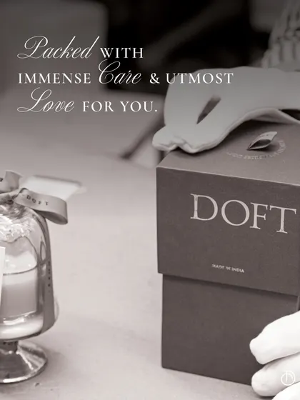 Packed with immense care and utmost love for you. I believe in the experience of luxury, which is why my packaging is artisanal, singular, and sophisticated.