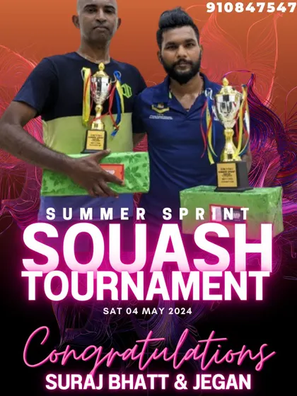 Congratulations to the winners of our Summer Sprint Squash Tournament. We love to see the dedication and sportsmanship on display at our events.