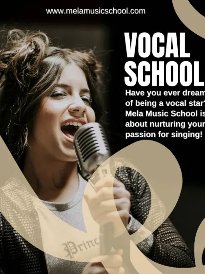 A promotional image for my vocal school. If you have ever dreamed of being a vocal star, I am here to nurture your passion for singing.
