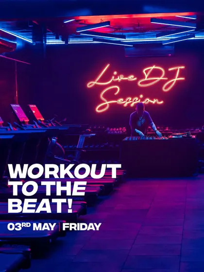 Workout to the beat! We're bringing back our Live DJ sessions to celebrate our anniversary month. The energy is unmatched.