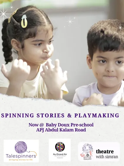 Announcing our story and playmaking programs at a new location, Baby Doux Pre-school, for children as young as 2 years old.
