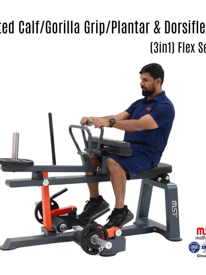 A user demonstrates the Gorilla Grip function on our 3-in-1 Flex Series machine, an exercise designed to strengthen the foot's grip and improve athletic performance.