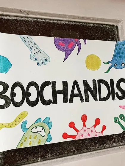 Enter the world of the Boochandis. Inspired by the quirky characters from Pratham Books, this room invites children into a world of playful monsters and imaginative stories.
