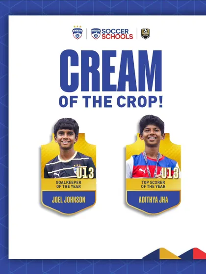 We celebrate the individual achievements of our Junior Blues in the DPDL, with Joel Johnson as Goalkeeper of the Year and Adithya Jha as Top Scorer of the Year for the U13s.