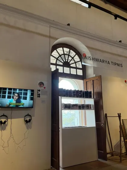 Another view of our exhibition space at the IAAD Biennale at the Red Fort. It was an honor to have our work presented in such a historic and significant venue.