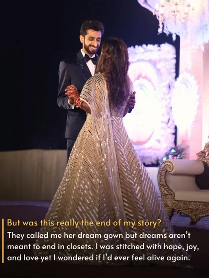 A beautiful gown shouldn't end its story in a closet. This one was stitched with hope and joy, and now it gets to feel alive again and again.