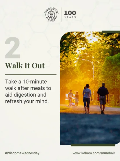 Taking a 10-minute walk after meals is a simple habit that aids digestion, helps regulate blood sugar, and refreshes your mind.