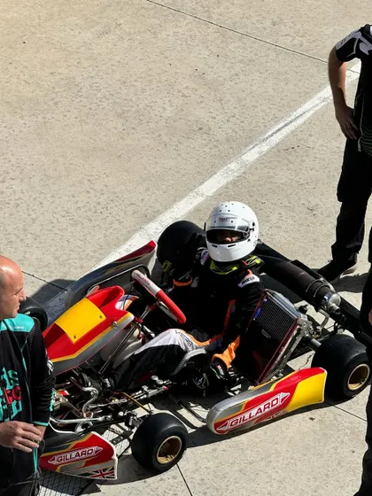 Our driver preparing for his international debut in Spain.