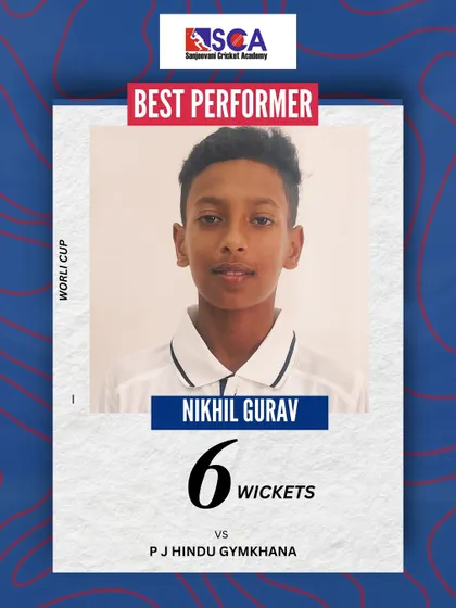 Another 6-wicket haul for Nikhil Gurav, this time against PJ Hindu Gymkhana. His consistency shows the quality of our bowling coaching.