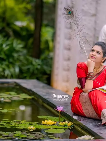 A slightly different edit of the lily pond portrait, with a warmer tone that enhances the romantic and serene mood.