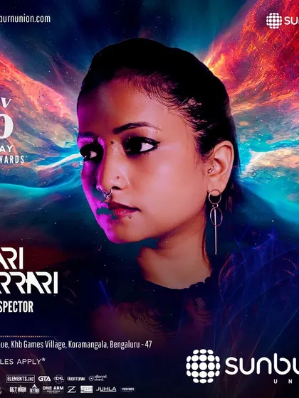 My artist flyer for a Sunburn Union event in Bangalore. Playing for a major brand like Sunburn is always a highlight and a testament to my ability to perform on big stages.