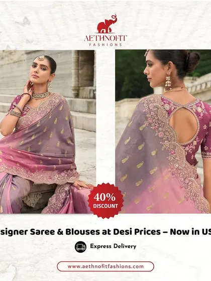 Six yards, infinite stories. My designer sarees come with complimentary fall, edging, and custom-stitched blouses because tradition deserves a tailored touch.
