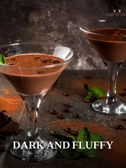 The 'Dark and Fluffy' is another of our dessert cocktails. This rich, chocolatey martini is perfect for satisfying your sweet tooth.