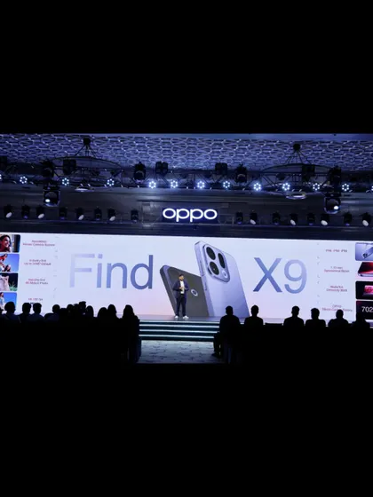 The main stage at the Oppo Find X9 launch event. Our team was responsible for show calling and content management, creating a high-impact visual experience for the audience.