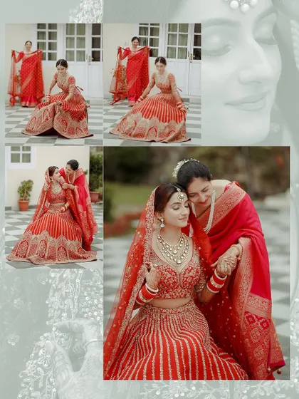 A collage dedicated to the bride and her mother, showing their loving bond on the wedding day. These are memories to be cherished forever.