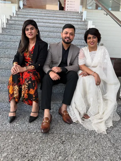 A candid moment with colleagues at Dermacon 2025. The friendships and collaborations formed at these conferences are just as important as the lectures.