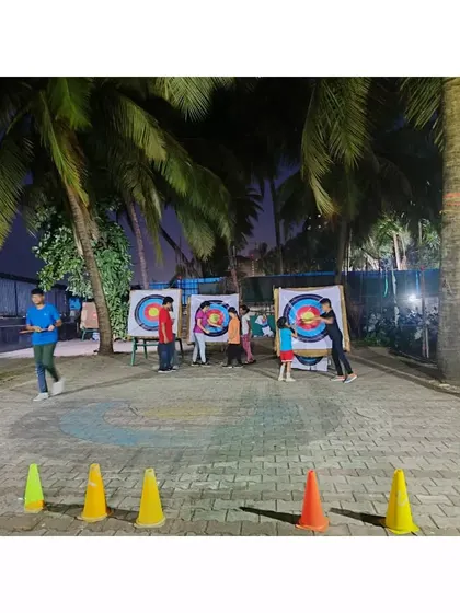 A night session during our summer camp at the Dadar range. The cool evening breeze makes for a great practice environment.