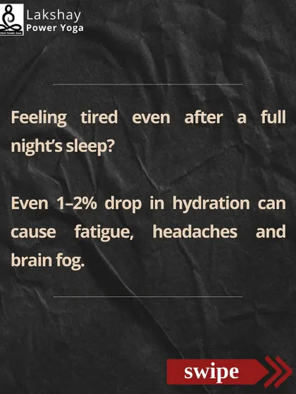 Explaining how even a 1-2% drop in hydration can cause fatigue, headaches, and brain fog.