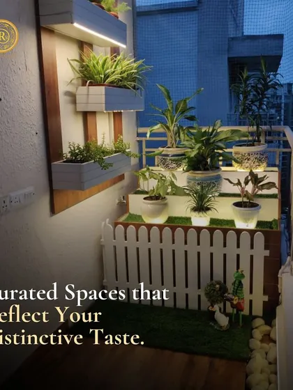 Curated spaces that reflect your distinctive taste. This beautifully organized balcony garden features a multi-tiered planter and vertical garden wall.
