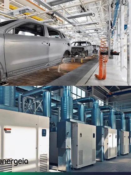 The project focused on two key areas: the automotive production line and the bank of industrial air compressors that power it. Understanding the interplay between these systems was crucial for identifying energy waste.