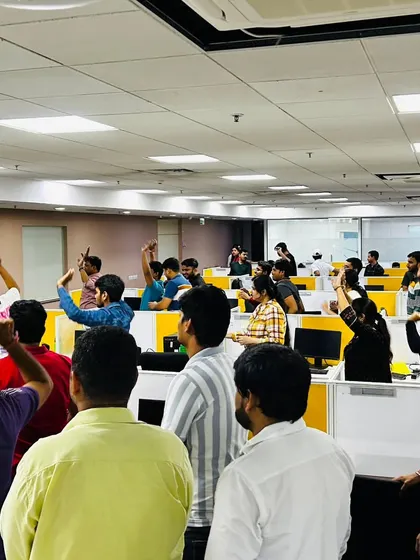 A view from the back of the high-energy Zumba session at Servosys Solutions. Even in a busy office environment, we create an inclusive space where everyone can join in and feel the beat.