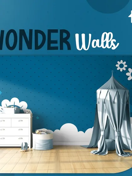 Let your child's imagination run wild with my Wonder Walls collection. I offer a range of fun and creative designs, from starry nights to playful animals, to make their room a magical space where dreams can grow.