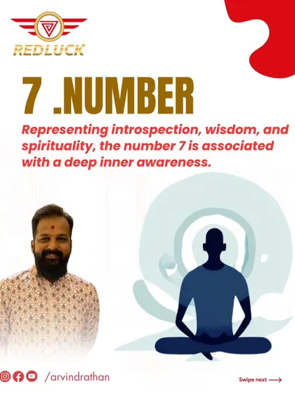 Number 7 represents introspection, wisdom, and spirituality. It is the energy of a seeker who possesses deep inner awareness.