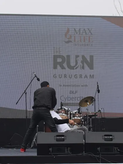 Demonstrating a self-defence technique on stage at the Max Life event in Gurugram. My goal is to spread awareness and empower as many people as possible.
