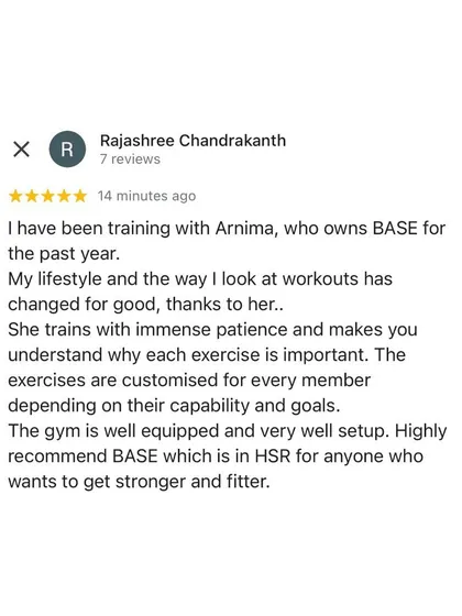 Rajashree explains how her lifestyle and outlook on workouts have changed for the good. She appreciates the patience and the "why" behind each customized exercise.
