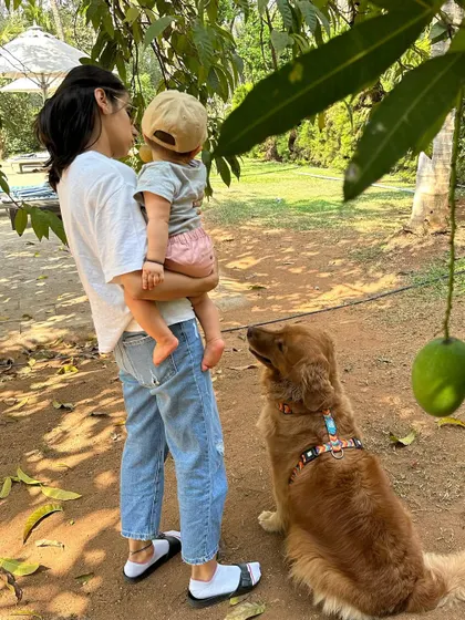 Of green grass and blue skies. A quiet moment with my two babies, soaking in the peace and quiet. This is what it's all about.