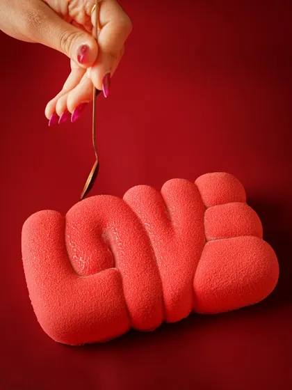 This "LOVE" dessert is an example of creative and artistic product photography. I use bold colors and simple, elegant actions to create a visually striking image that stops the scroll and sparks curiosity.