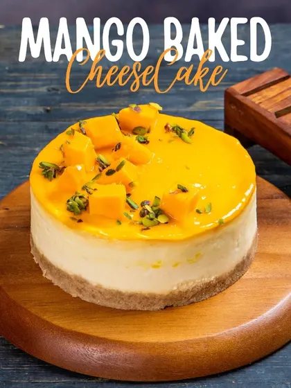 The Mango Baked Cheesecake, a perfect fusion of creamy, tangy cheesecake and sweet, tropical mango. This is a must-try during the summer season.