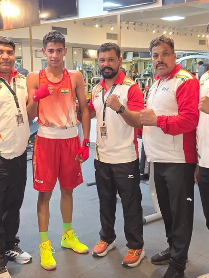 I am proud to have trained champions at every level. Here I am with Youth World Champion Sachin Siwach and my fellow coaches. My methods are proven to build not just fitness, but the skill and mindset of a competitive boxer.
