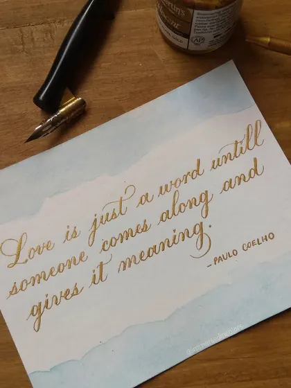 A second photo of the Paulo Coelho quote, because I still loved the aesthetic despite the typo. It's a good reminder to embrace imperfections in the creative process.