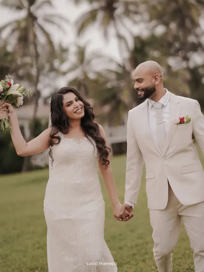 The pure, uninhibited joy of a bride celebrating with her new husband. We live for these energetic, candid shots that tell a story of happiness and new beginnings at a beautiful Christian wedding.