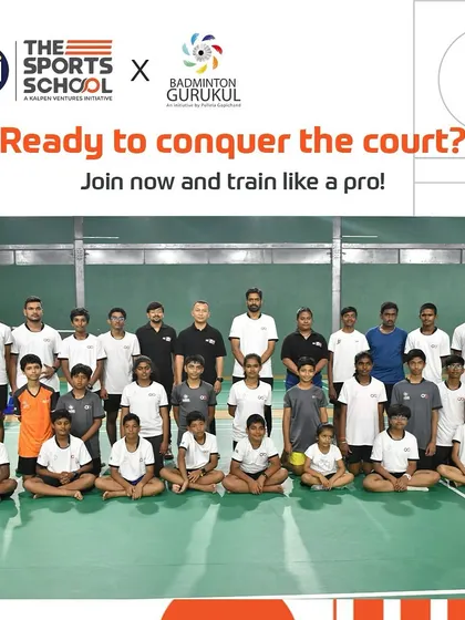 Our badminton team poses with their coaches, ready to conquer the court after a rigorous training session.