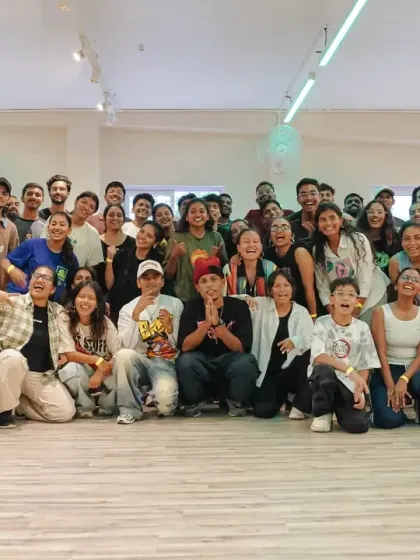 A group photo capturing the amazing energy of our Launch Weekend Collab Series 2.0.