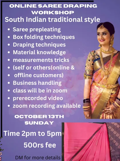 A flyer for an October workshop that includes both pre-recorded videos and zoom recordings for students to review.