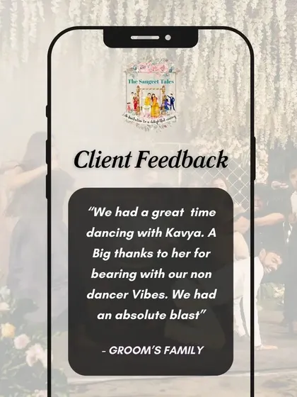 "We had a great time dancing with Kavya. A big thanks to her for bearing with our non-dancer vibes." We specialize in teaching non-dancers and making it a blast.