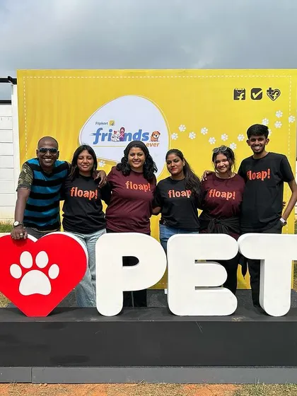 This picture says it all. The team and I live and breathe our love for pets, and we had a blast sharing that love at the Floap x Flipkart "Friends Fur-ever" event.