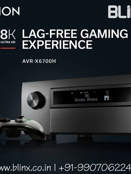 For the ultimate gaming and movie experience, we recommend Denon's 8K capable receivers. They provide lag free gaming and support the latest 3D audio formats, delivering an unrivaled level of immersion.