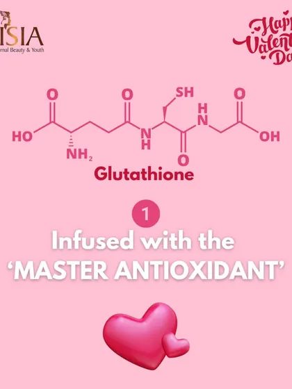 The GLUTA BOOST Facial is infused with Glutathione, often called the 'Master Antioxidant'. This powerful ingredient is the key to its effectiveness.