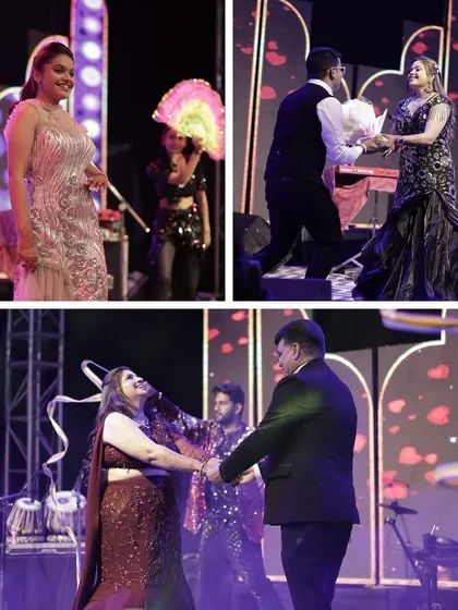 A collection of performances from the Sangeet night, showcasing the talent and enthusiasm of the couple's family and friends.