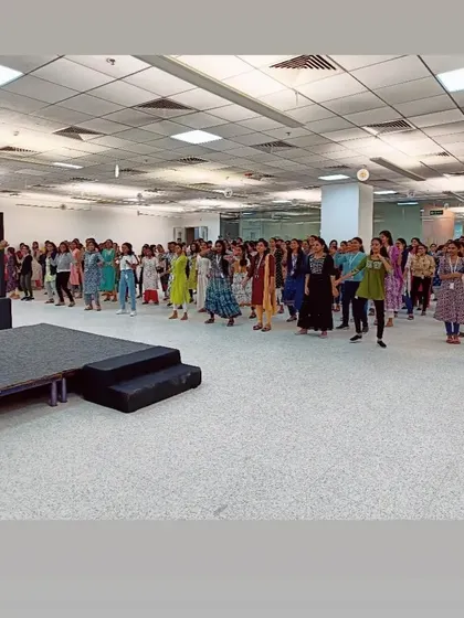 Taking the stage for a corporate wellness session at Optum. I love transforming an office space into a dance floor, giving employees a chance to de-stress, connect, and re-energize their day with an interactive dance fitness routine.